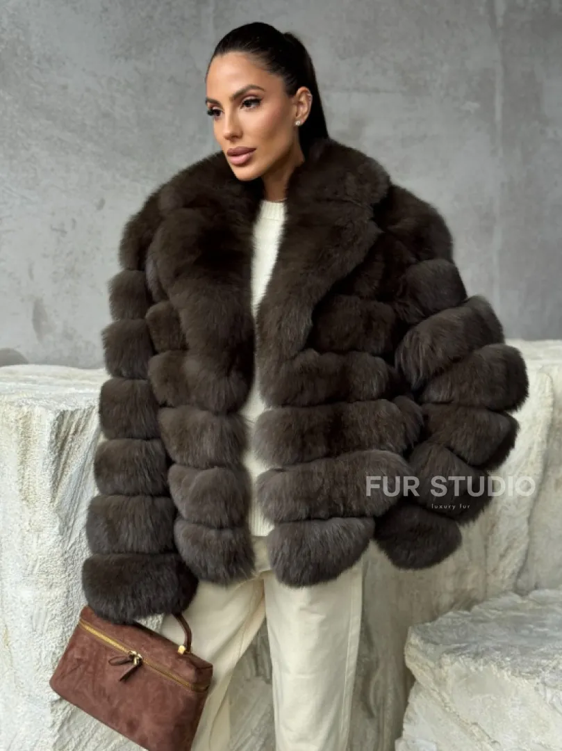 Шуба под соболя - короткая