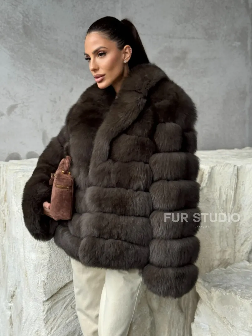 Шуба под соболя - короткая