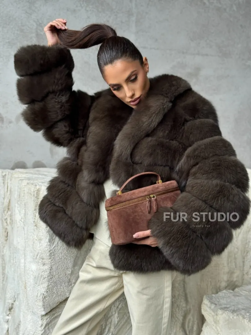 Шуба под соболя - короткая