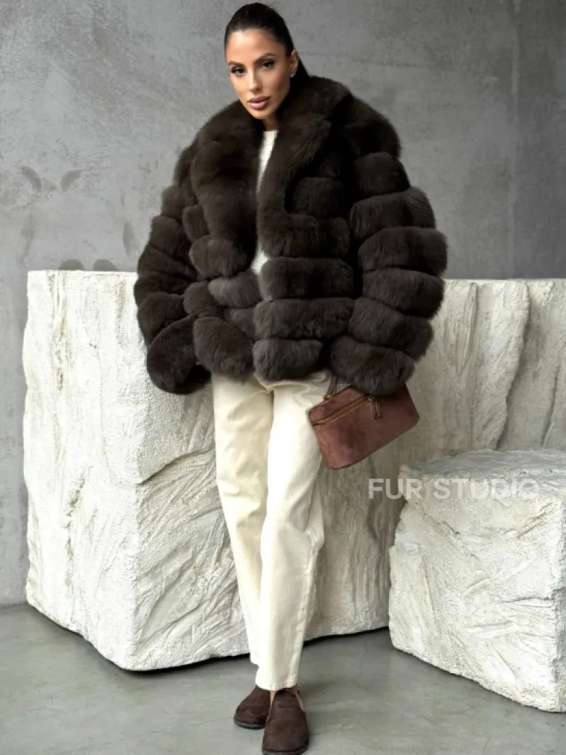 Шуба под соболя - короткая