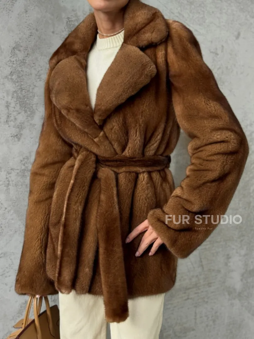 Шуба золотая - норковая