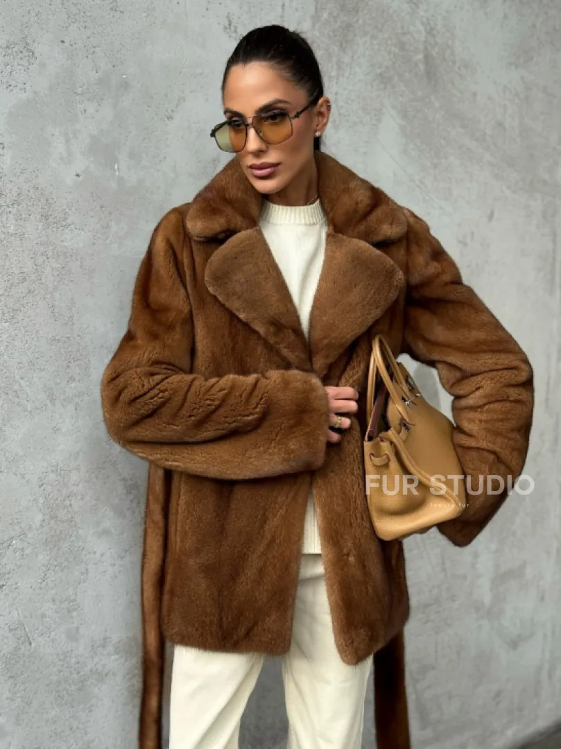 Шуба золотая - норковая