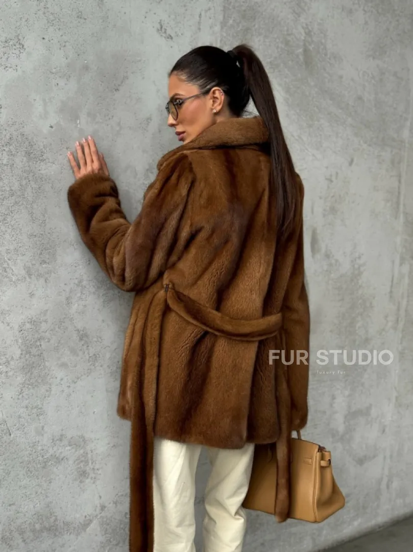 Шуба золотая - норковая