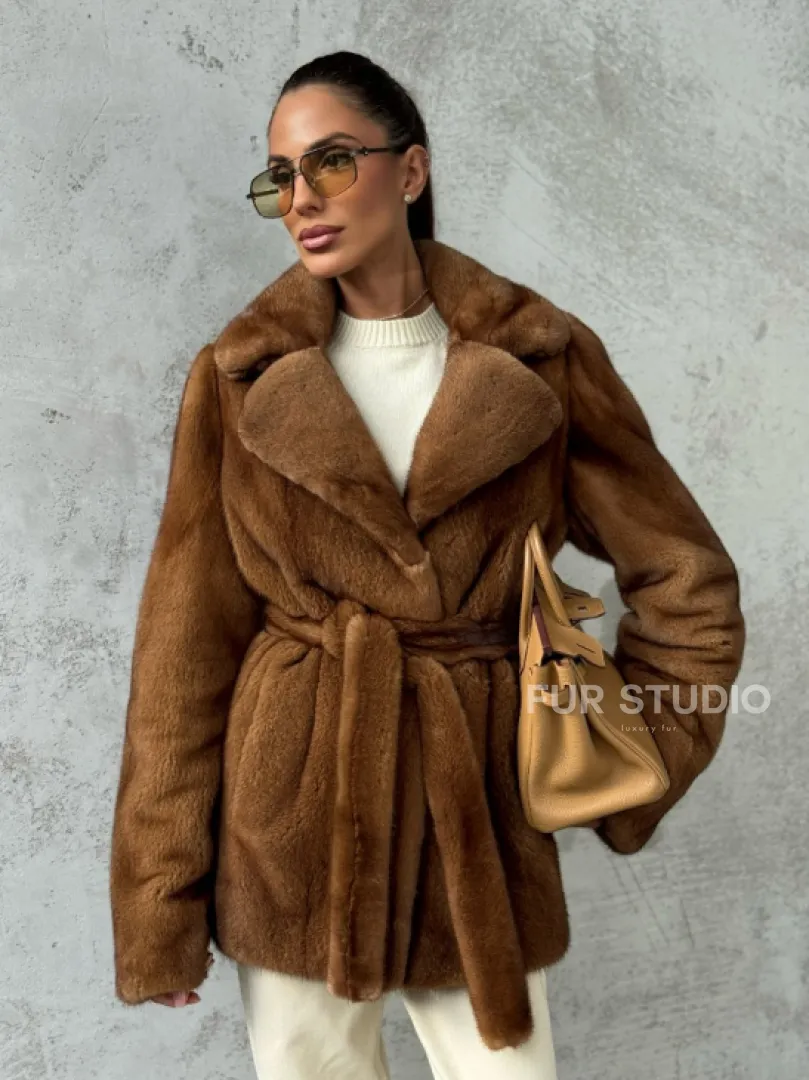 Шуба золотая - норковая