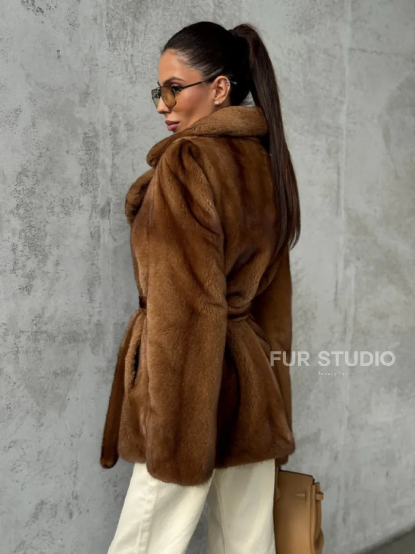 Шуба золотая - норковая