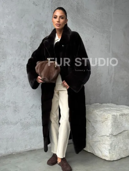 Натуральная норковая шуба - фото 15