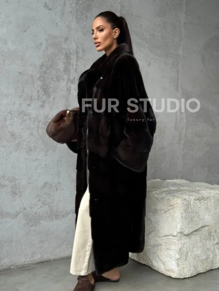 Натуральная норковая шуба - фото 14