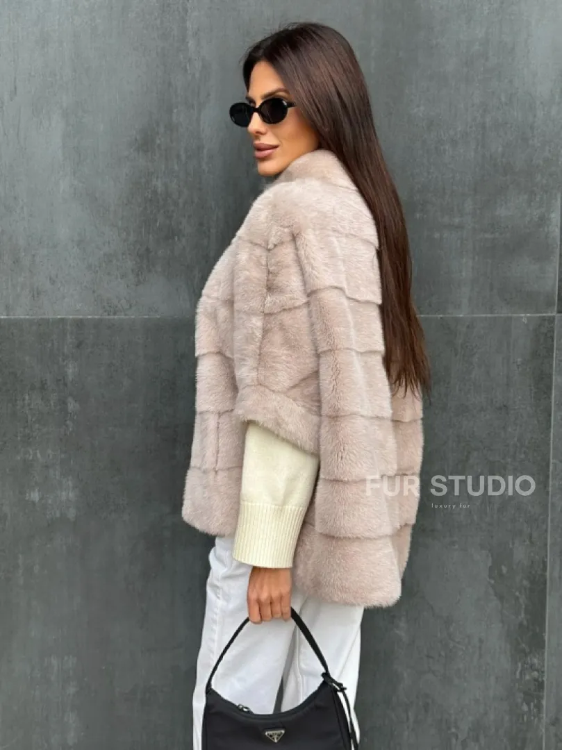 Кофта на молнии из меха норки