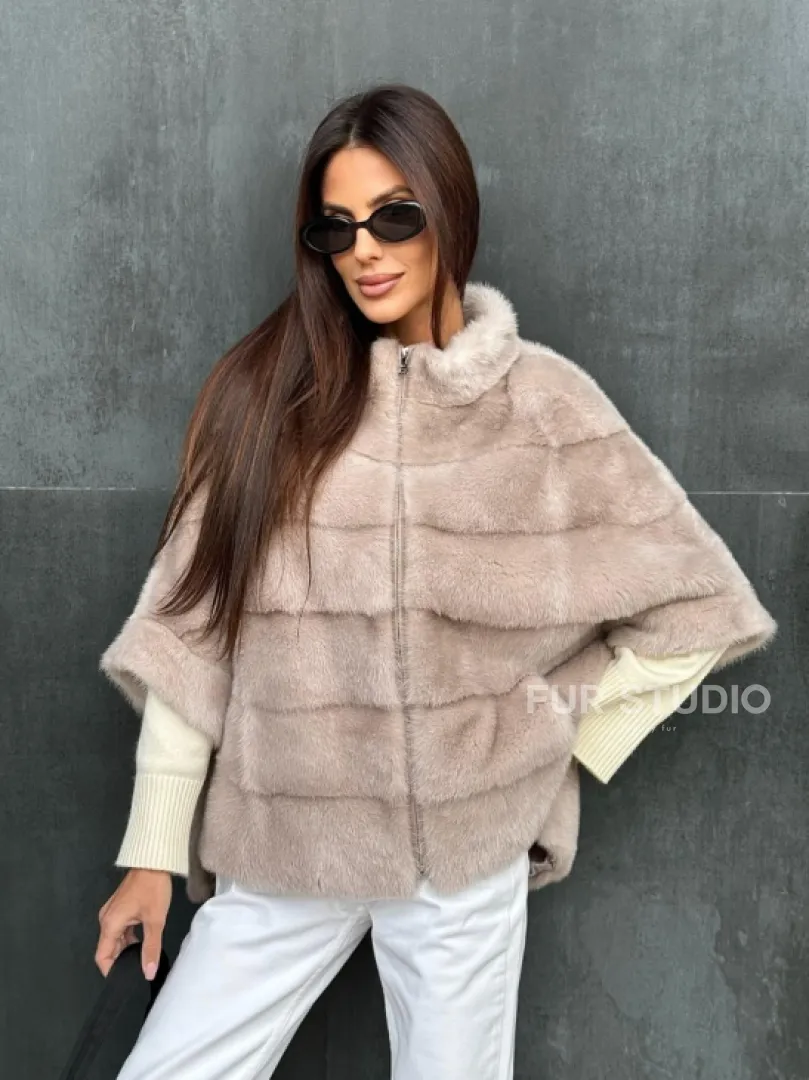 Кофта на молнии из меха норки