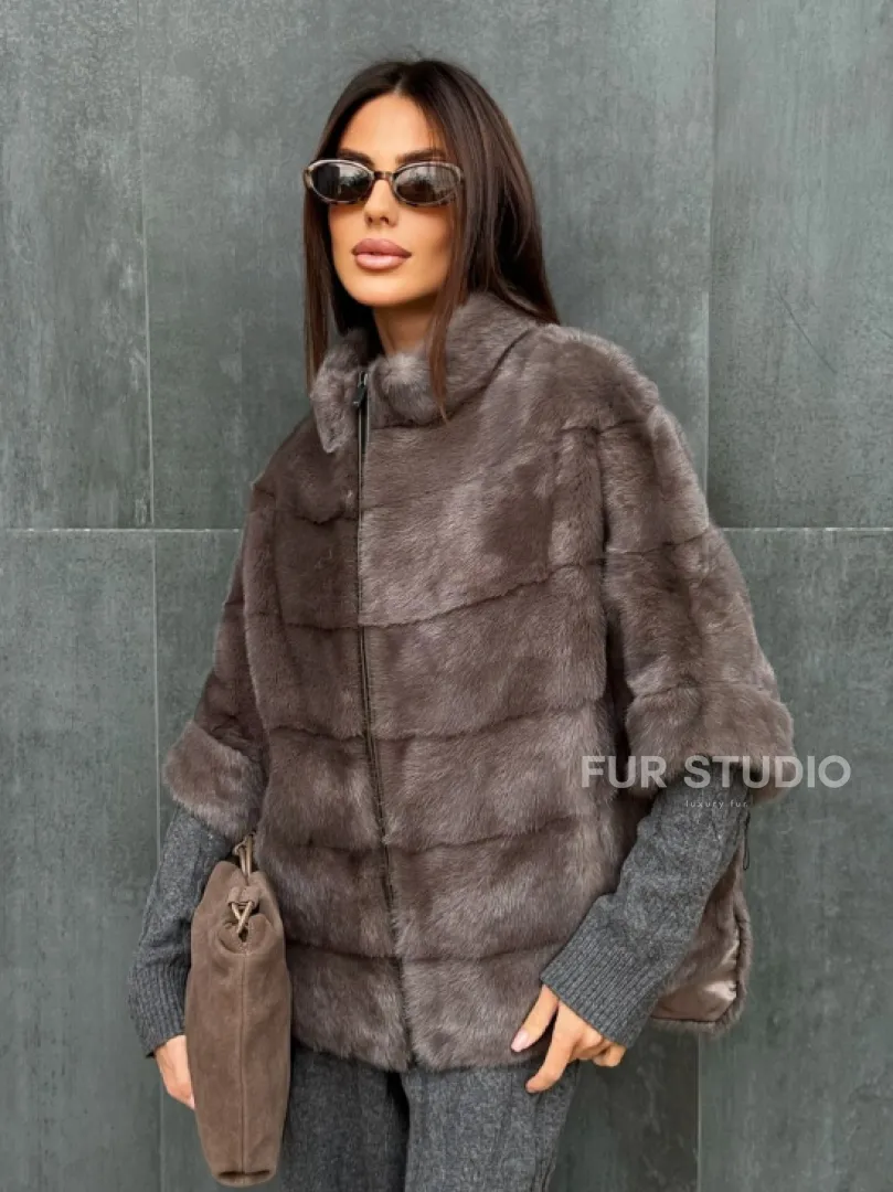 Куртка - кофта норковая на молнии