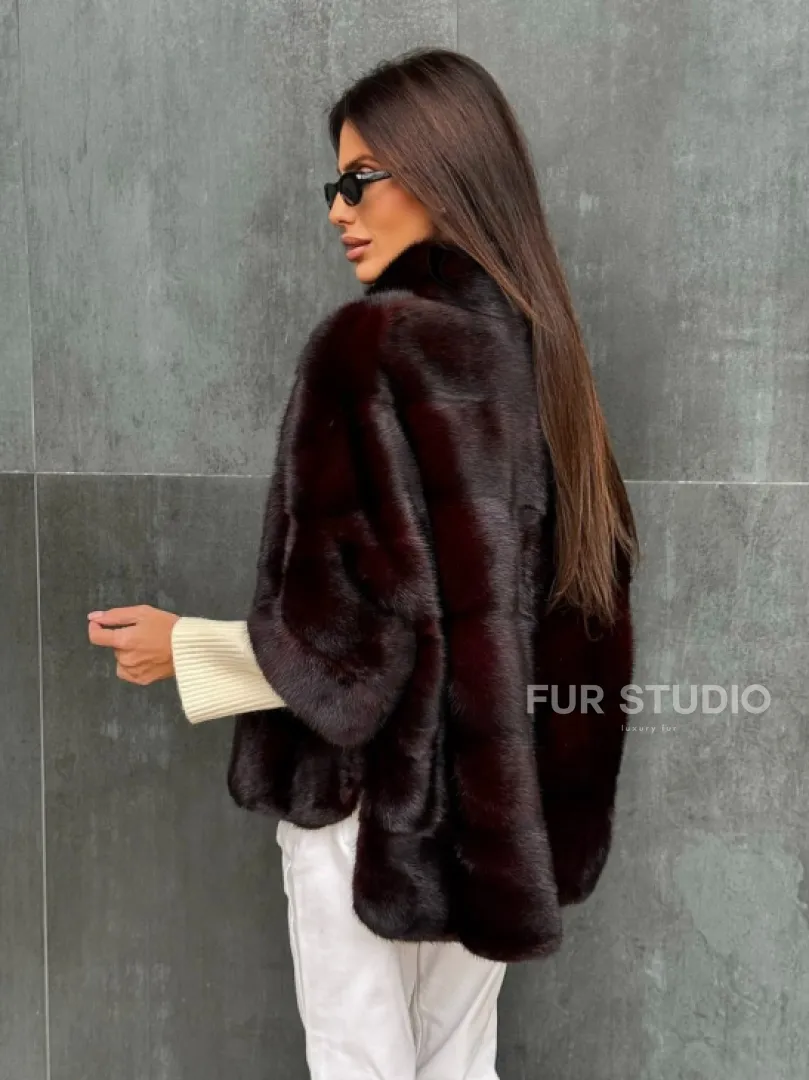 Норковый полушубок на молнии