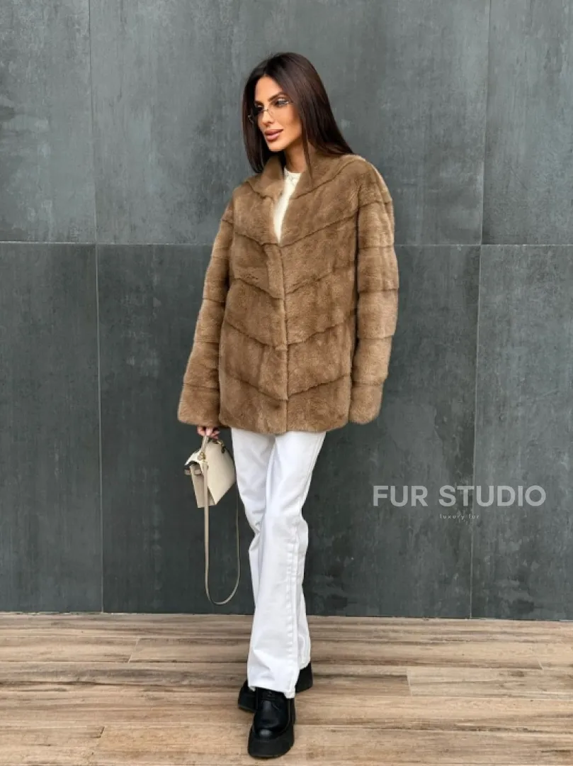 Полушубок норковый