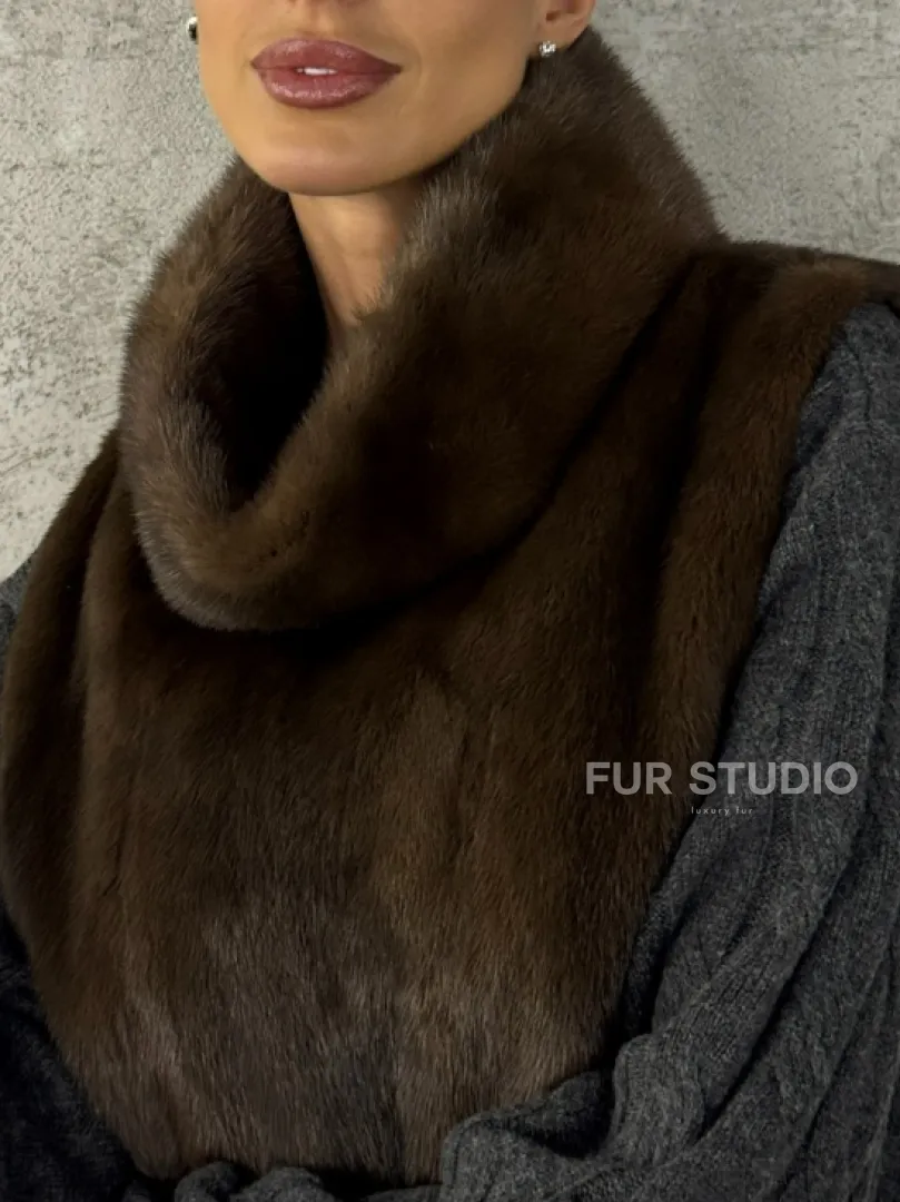 Манишка норковая - цвет соболь