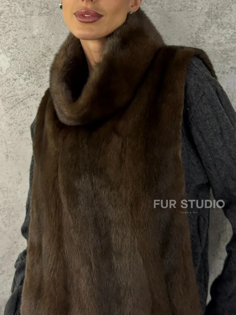 Манишка норковая - цвет соболь