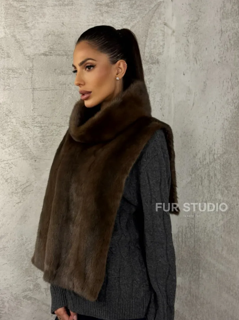 Манишка норковая - цвет соболь