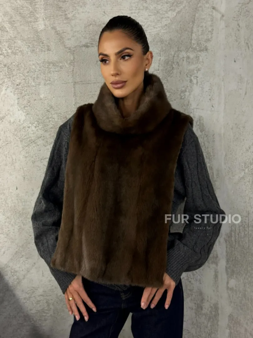 Манишка норковая - цвет соболь