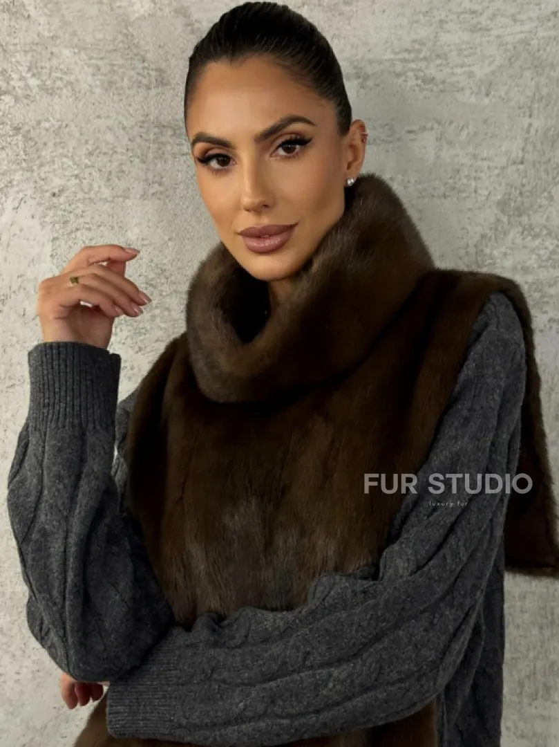 Манишка норковая - цвет соболь