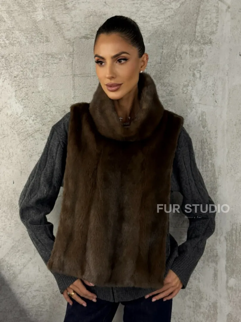 Манишка норковая - цвет соболь