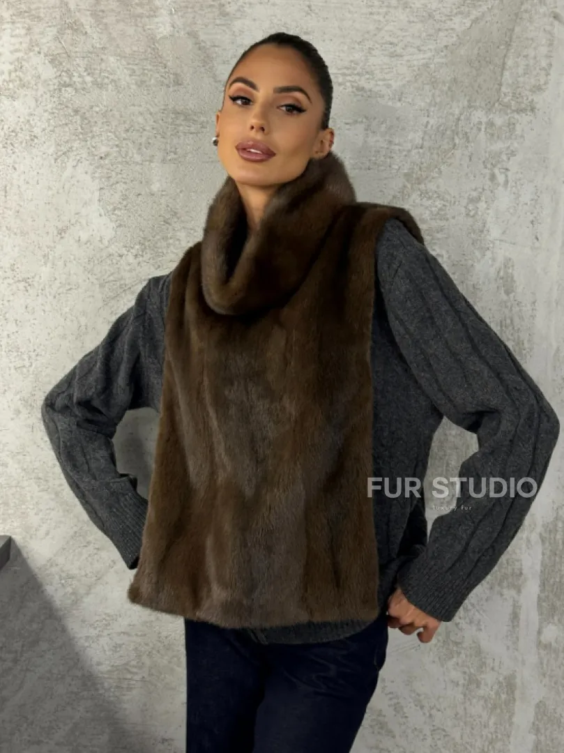 Манишка норковая - цвет соболь