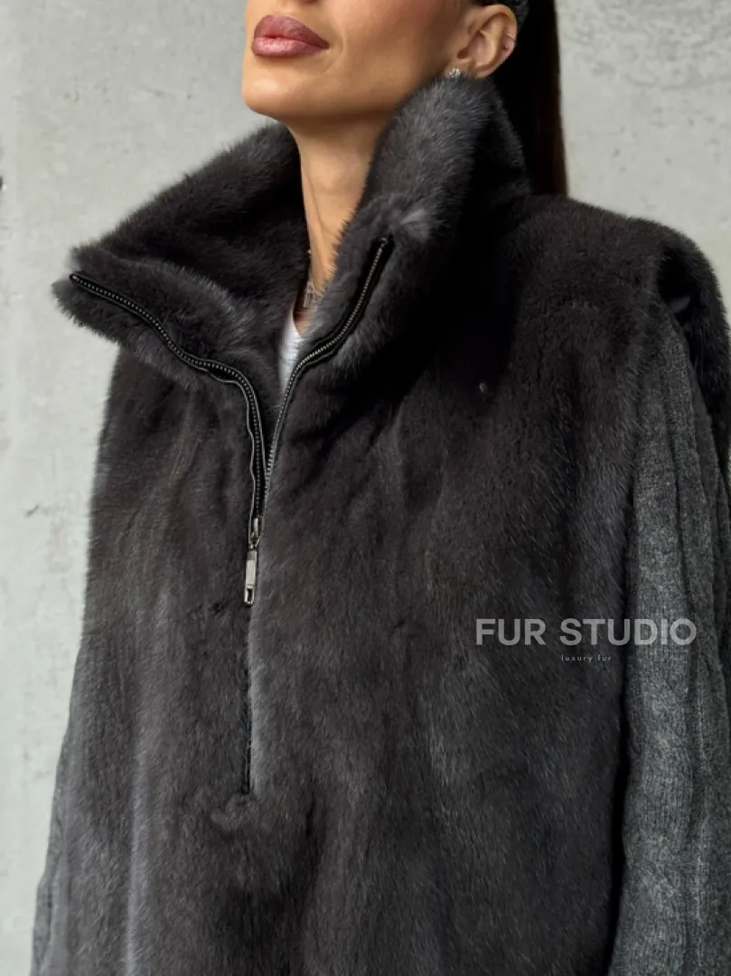 Меховая манишка из меха норки