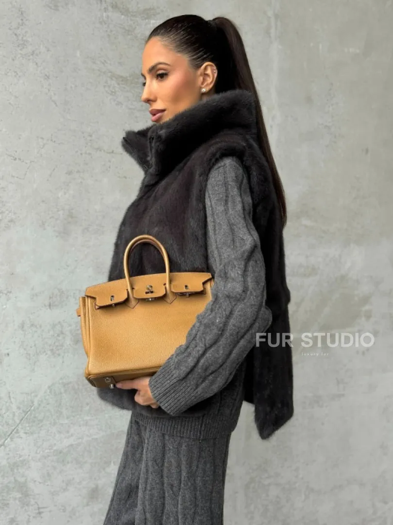 Меховая манишка из меха норки