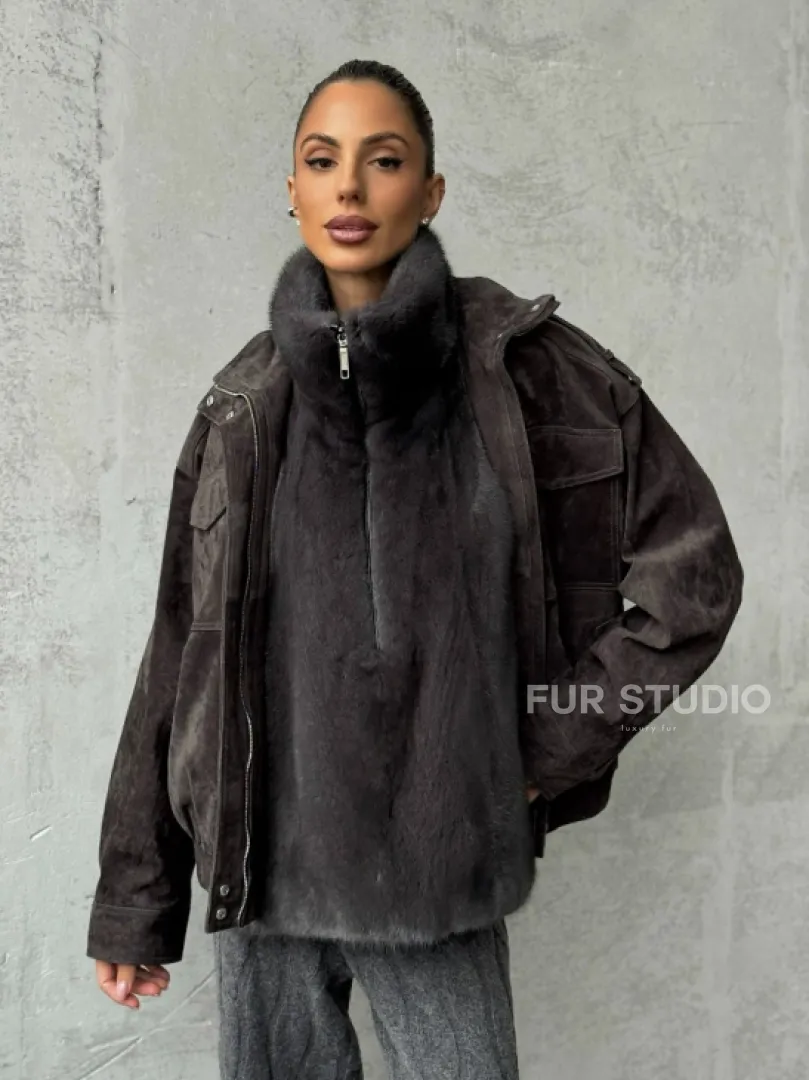 Меховая манишка из меха норки