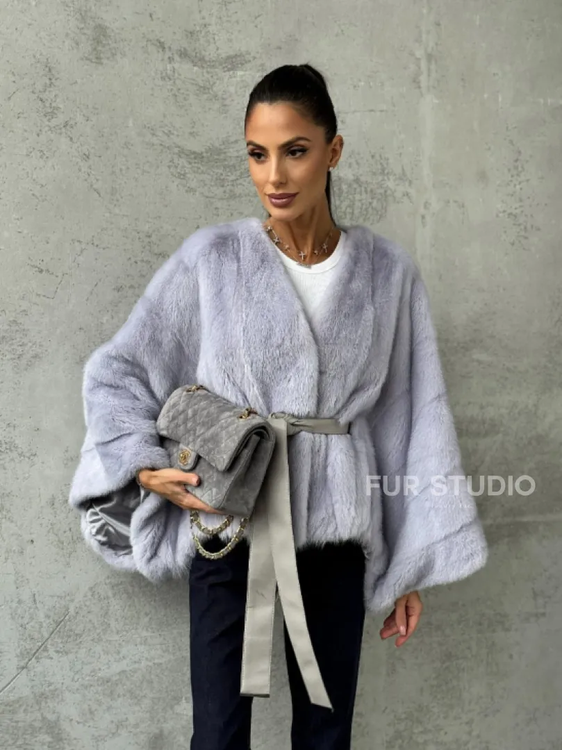 Короткая норковая шуба