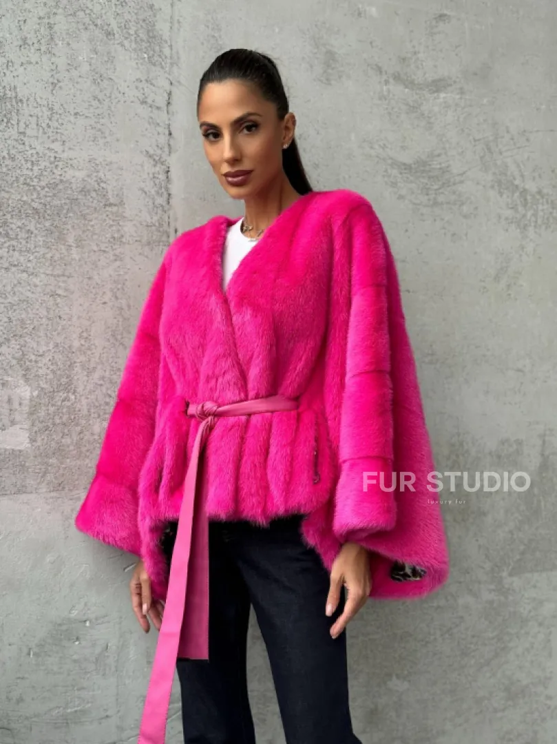 Короткая шуба из меха норки