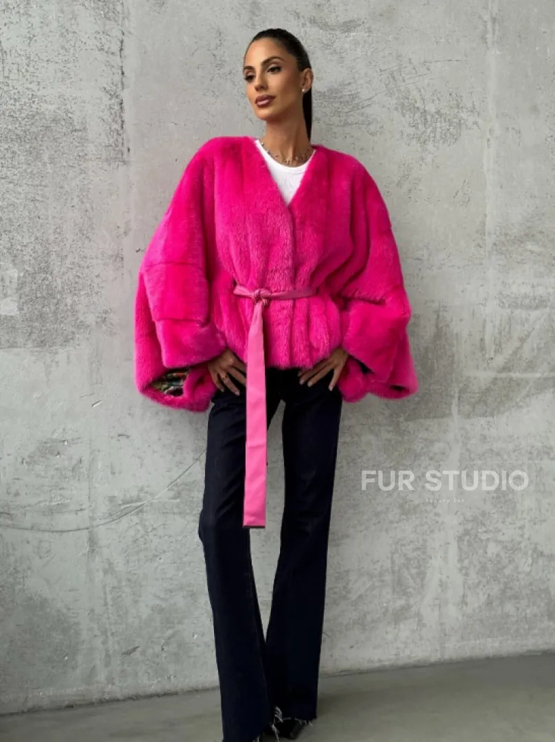 Короткая шуба из меха норки