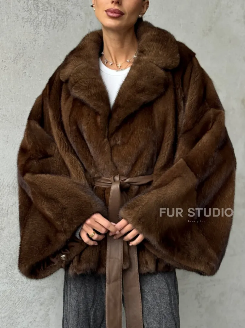 Шуба норковая оверсайз