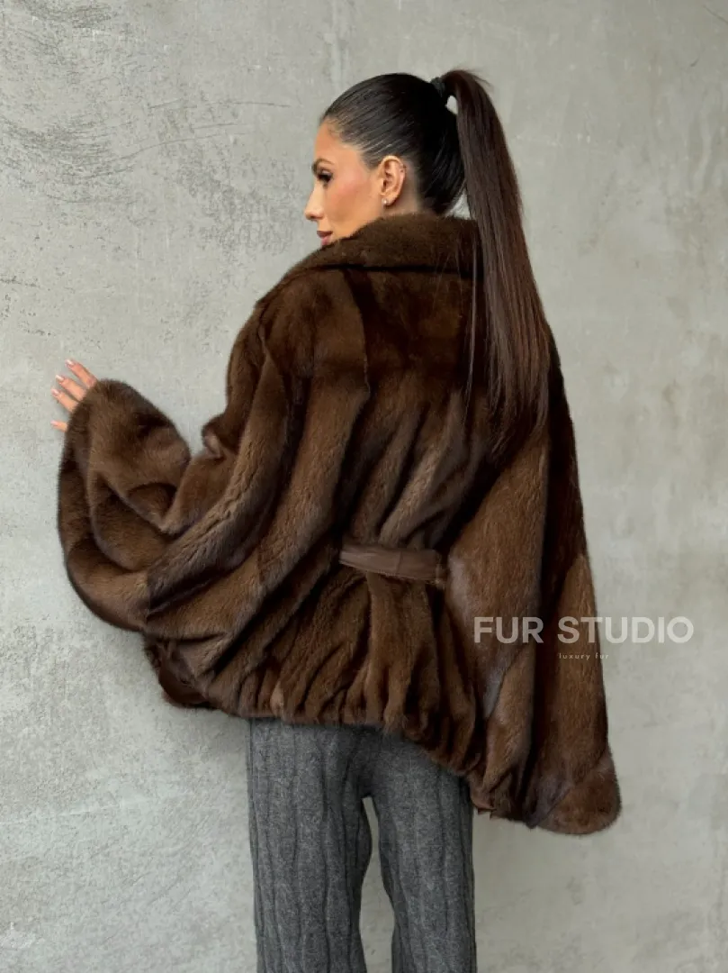 Шуба норковая оверсайз