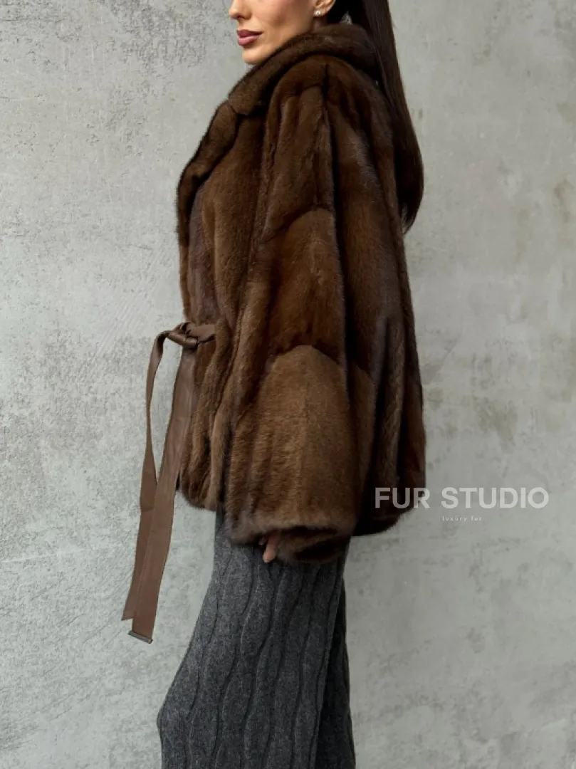 Шуба норковая оверсайз
