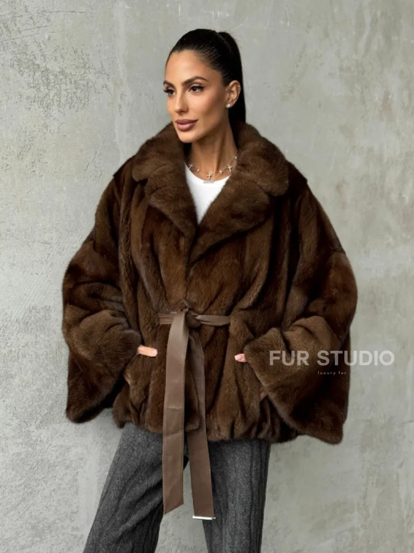 Шуба норковая оверсайз