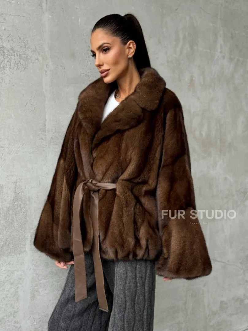 Шуба норковая оверсайз