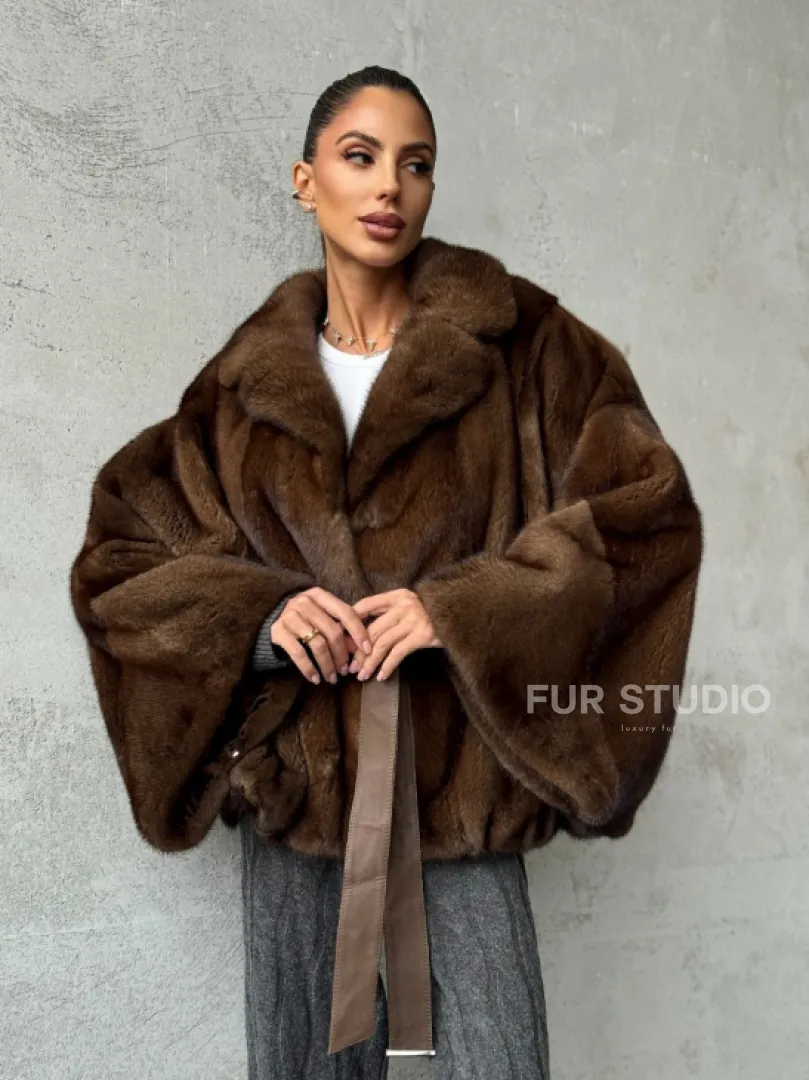 Шуба норковая оверсайз