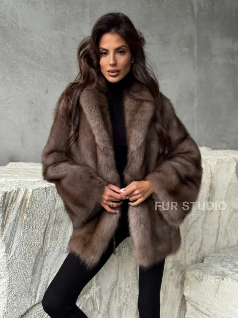 Шуба из меха куницы PREMIUM
