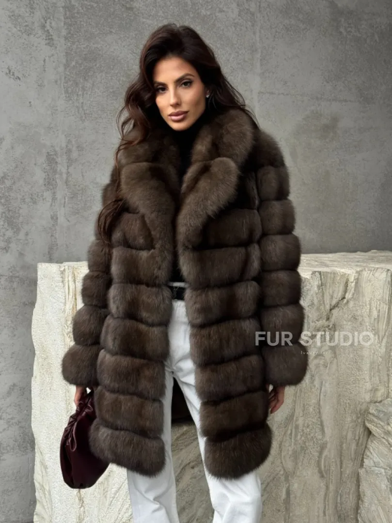 Женская шуба из соболя