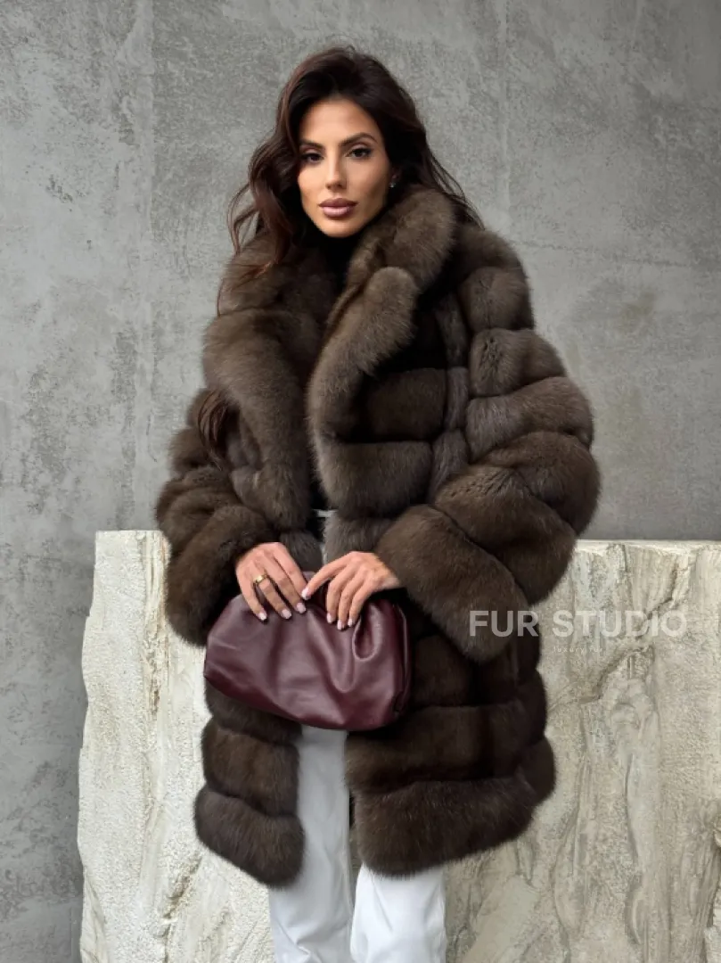 Женская шуба из соболя