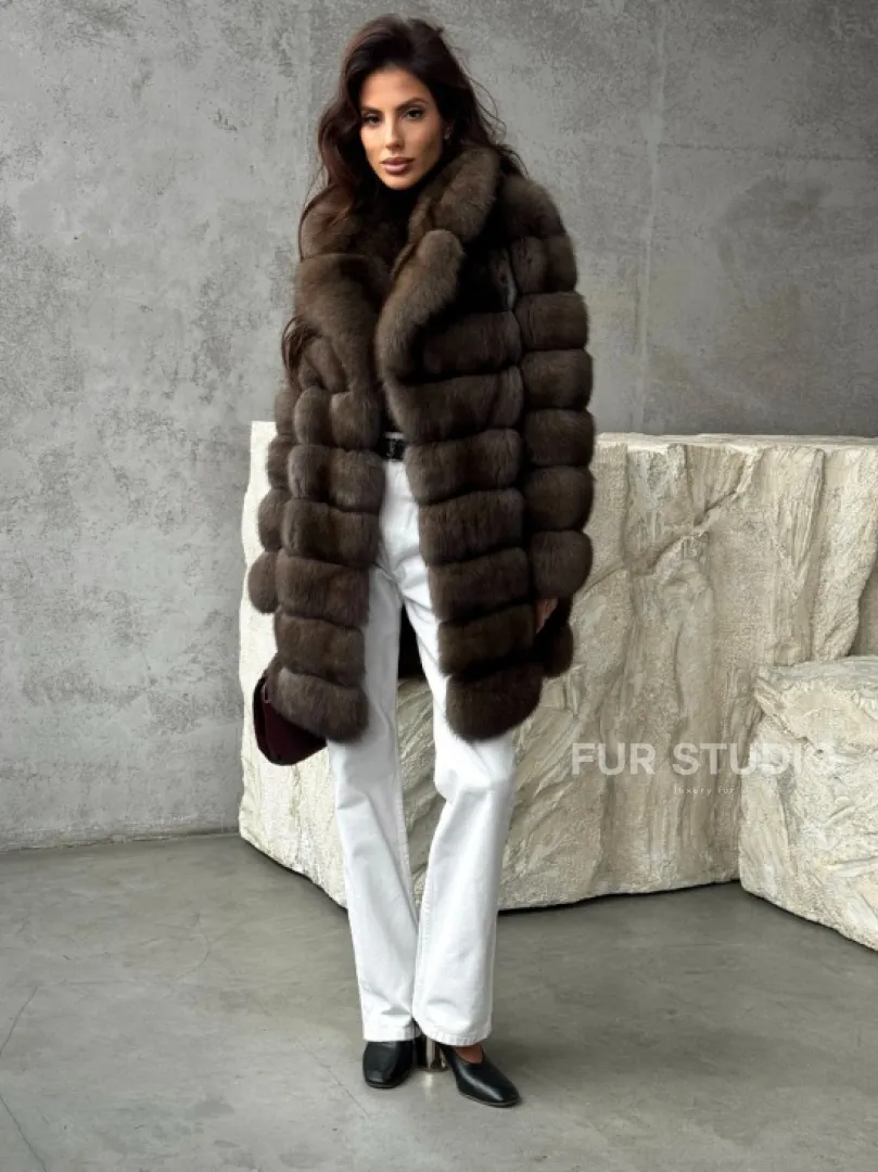 Женская шуба из соболя