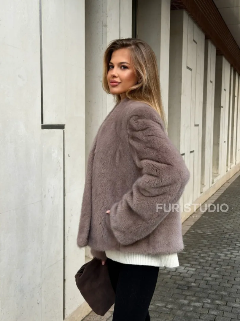 Кроп-топ шуба норковая