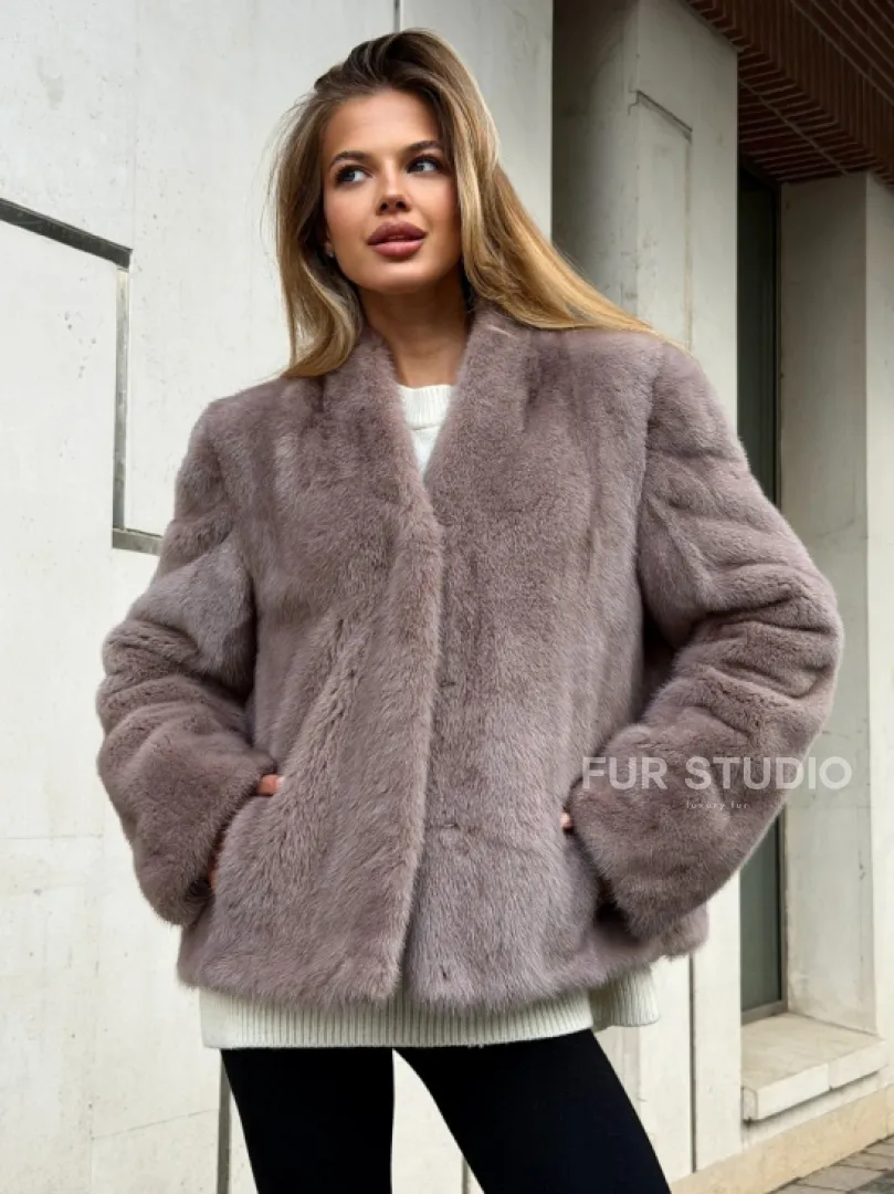 Кроп-топ шуба норковая