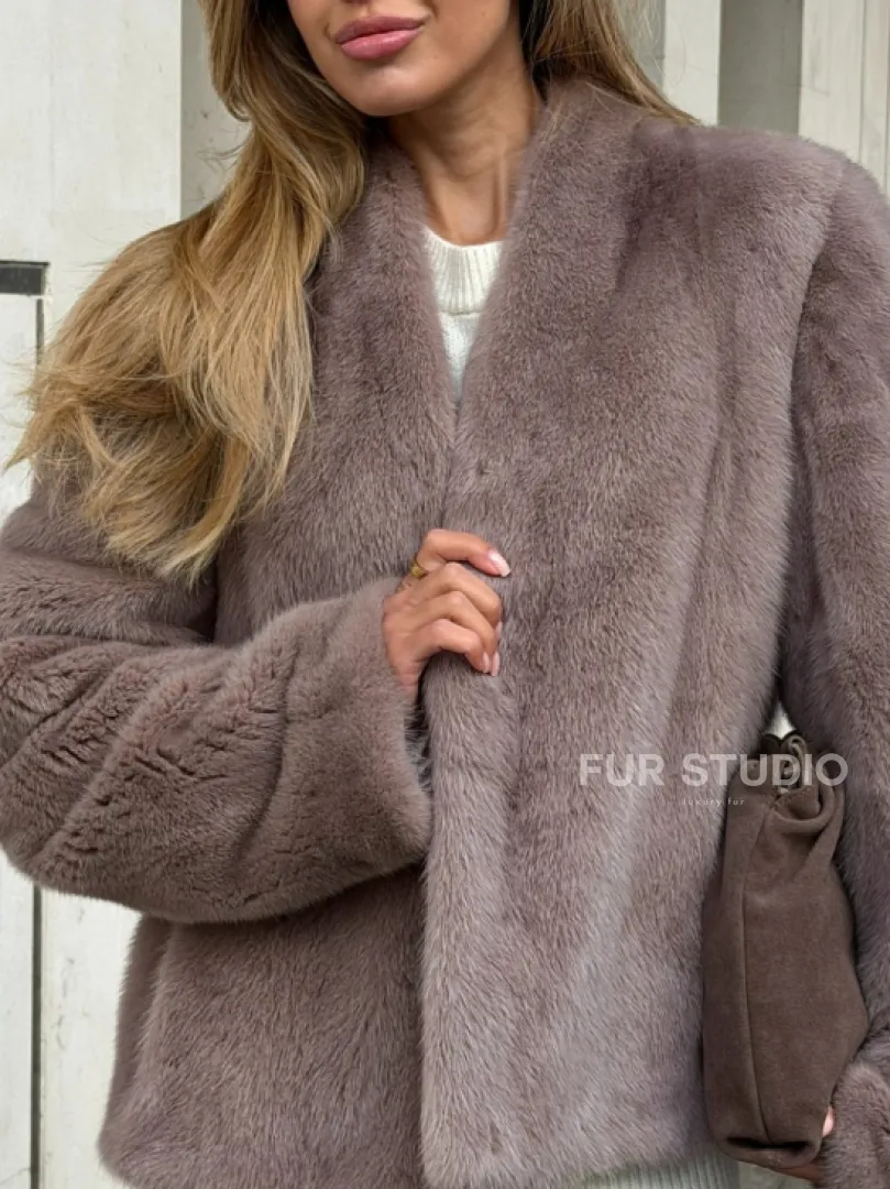 Кроп-топ шуба норковая