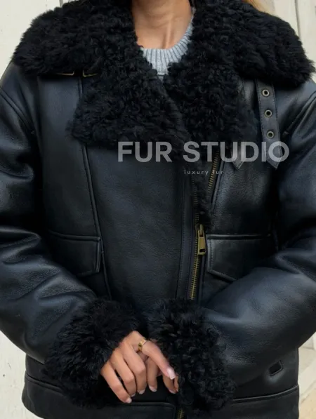 Дубленка авиатор зимняя - фото 2