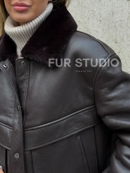 Куртка - дубленка женская - фото 1