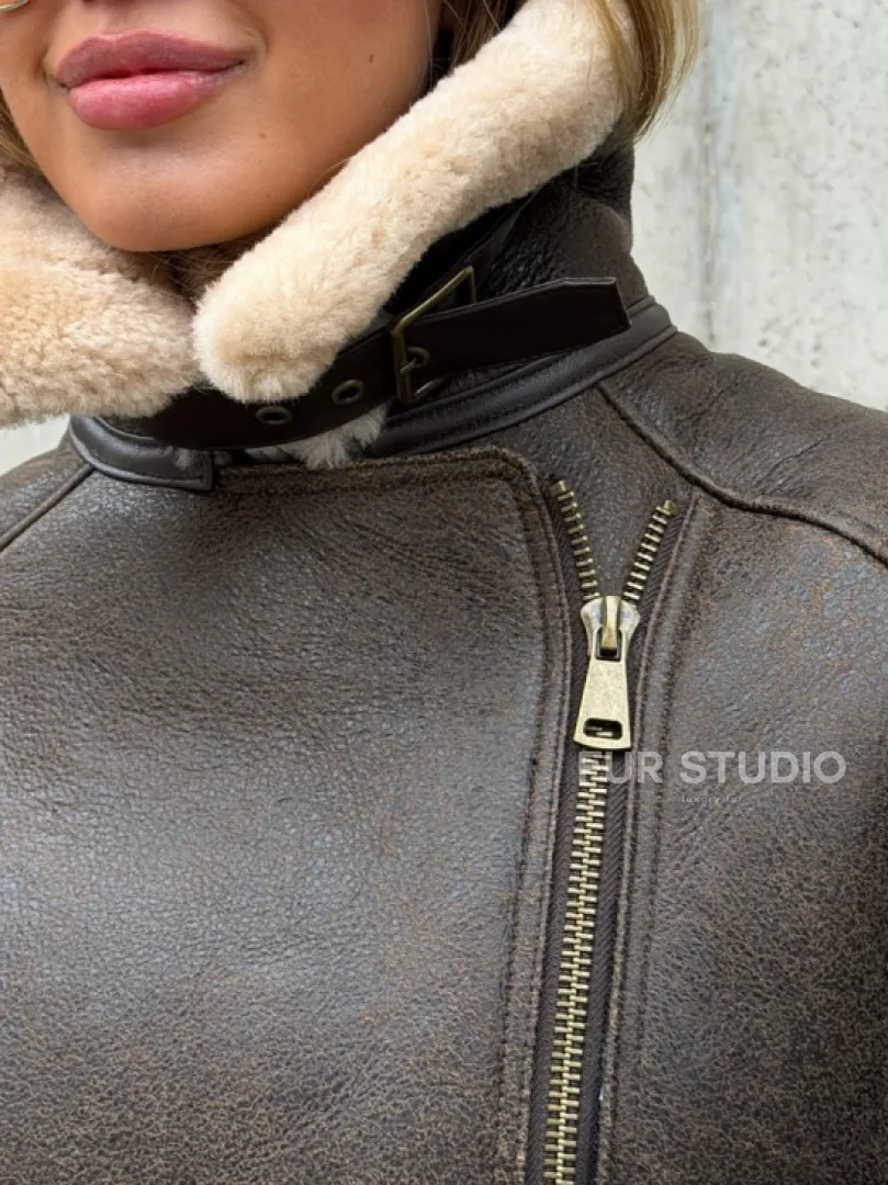 Дубленка - пилот женская