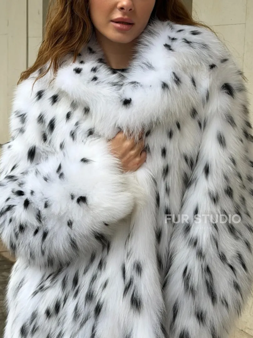 Шуба под рысь белая