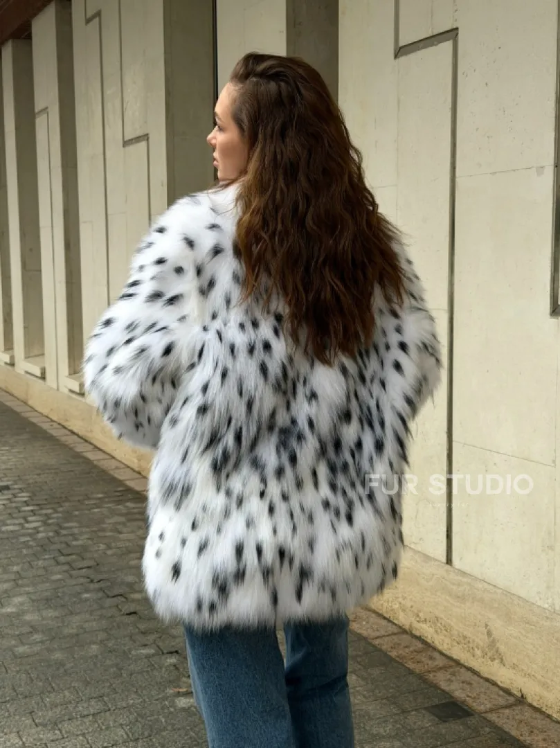 Шуба под рысь белая