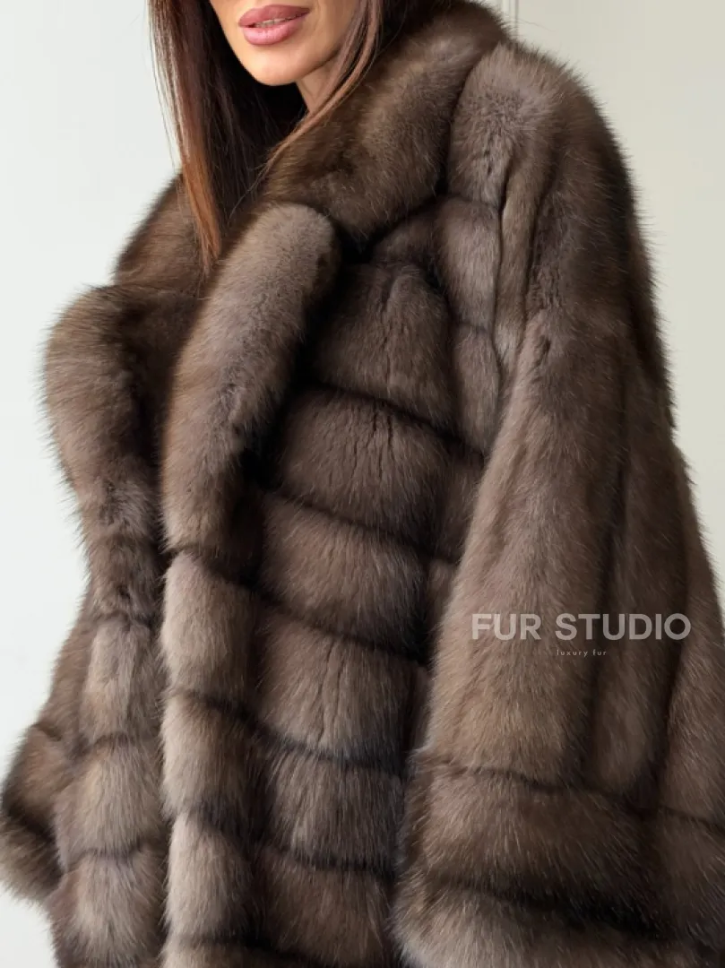 Шуба из баргузинского соболя - оверсайз