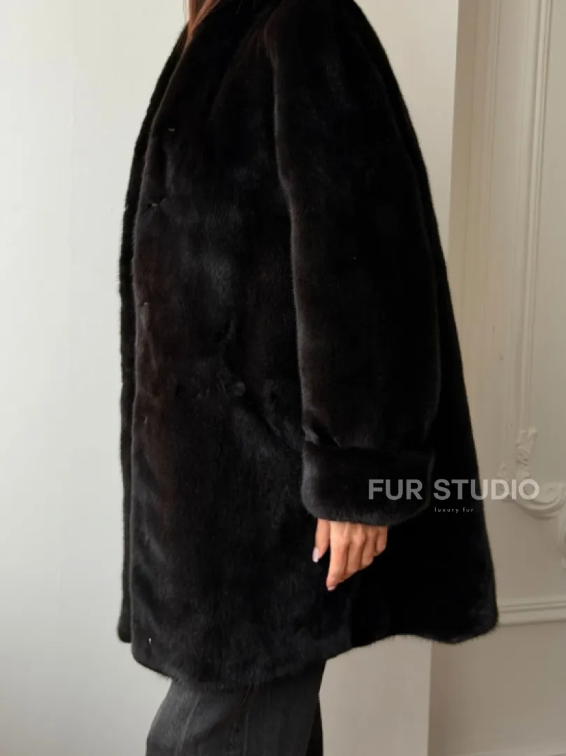 Жакет из аукционной норки Kopenhagen Fur - Dark brown