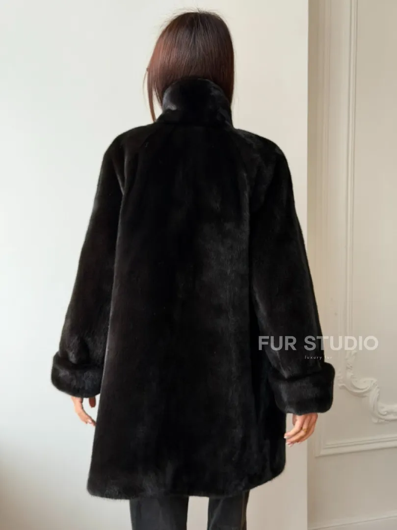 Жакет из аукционной норки Kopenhagen Fur - Dark brown